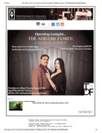 The Addams Family Opening Tonight Promotional Email by Vendini Marketing