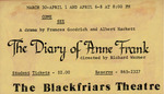 The Diary Of Anne Frank Flier