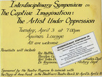 Interdisciplinary Symposium on The Captive Imagination: The Artist Under Oppression Flyer by Providence College
