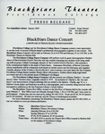 Blackfriars Dance Concert 2000 Press Release by Susan Werner