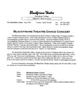 Blackfriars Theatre Dance Concert 2003 Press Release by Susan Werner