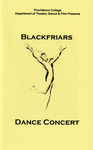 Blackfriars Dance Concert 2003 Playbill by Providence College