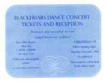 Blackfriars Dance Concert Tickets and Reception by Blackfriars Theatre Box Office