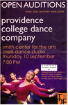 Providence Colleg Dance Company Open Auditions Poster by Providence College