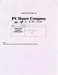 PC Dance Company Audition Pix Sign Up Sheet by Providence College
