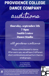 Providence College Dance Company Auditions Poster