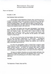 Letter from the Department of Theatre, Dance & Film to the Dominican Fathers and Brothers by Department of Theatre, Dance & Film