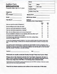 Brigadoon Audition Form
