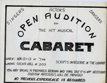 Cabaret Open Audition Poster