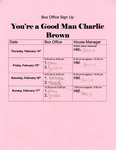 You're a Good Man Charlie Brown Box Office Sign Up Sheet