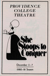 She Stoops to Conquer Playbill