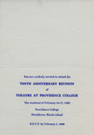 Tenth Anniversary Reunion of Theatre at Providence College Mailer by Providence College