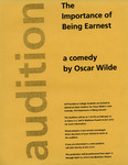 The Importance of Being Earnest Audition Flier by Providence College