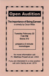 Open Audition for The Importance of Being Earnest by Providence College