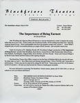 The Importance of Being Earnest Press Release