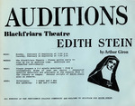 Edith Stein Auditions Poster by Providence College