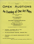Opening Auditions for An Evening of One Act Plays by Providence College