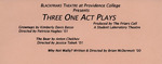Three One Act Plays Flier