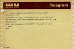 Telegram from Jerry to Reverend John Cunningham