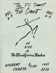 Fall Dance Concert 1987 Flyer by Providence College