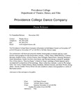 Providence College Dance Company Press Release by Wendy Oliver