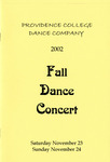 Fall Dance Concert 2002 Playbill by Providence College