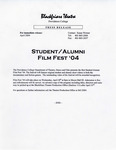 Student / Alumni Film Fest '04 Press Release by Susan Werner