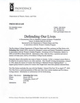 Film Series: Defending Our Lives Press Release by John Garrity