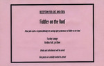 Reception for Cast and Crew of Fiddler on the Roof Invitation