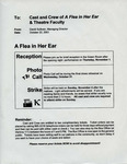Memo from David Sullivan, Managing Director, to Cast and Crew of A Flea In Her Ear & Theatre Faculty by David Sullivan