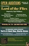 Lord of the Flies Open Auditions Poster by Department of Theatre, Dance & Film