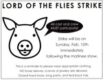 Lord of the Flies Strike Poster by Department of Theatre, Dance & Film