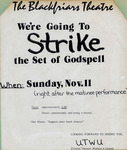 Godspell "Strike" Flier by Providence College
