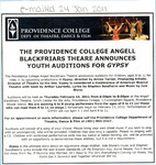 The Providence College Angell Blackfriars Theatre Announces Youth Auditions for Gypsy Email by Vendini Marketing
