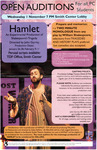Hamlet Open Auditions Poster