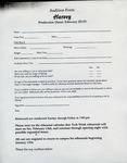 Harvey Audition Form by Providence College