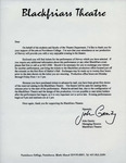 Letter from John Garrity by John Garrity