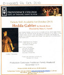 Hedda Gabler: Tickets Still Available for October 29-31 by Providence College