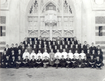 The First 71 students at Providence College Gathered Around the First 9 Dominican Faculty Members, September 18, 1919