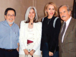 Julio Ortega, María Kodama, Silvia Lemus de Fuentes y Carlos Fuentes by Claudia J. Elliot