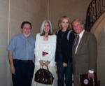 Fig. 1. Julio Ortega, María Kodama, Silvia Lemus y Carlos Fuentes en Brown University by Ana González Tornero