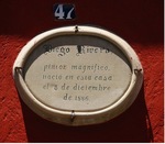 Figura 26. Placa en la Casa Museo de Diego Rivera en Guanajuato by William González