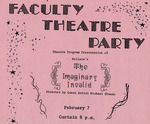 The Imaginary Invalid Faculty Theatre Party Invitation
