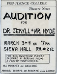 Dr. Jekyll and Mr. Hyde Audition Poster by Providence College