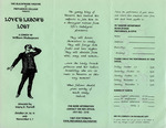 Love's Labor's Lost Ticket Form by Providence College