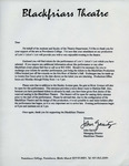 Letter from John Garrity