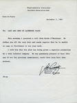 Letter From John Garrity by John Garrity