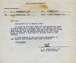 Inter-Office Memorandum from J.F. Cunningham, O.P. to R.L. Pelkington, O.P.