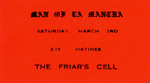 Man of La Mancha Ticket Stub by Providence College