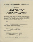MacBeth Order Now!! Flyer